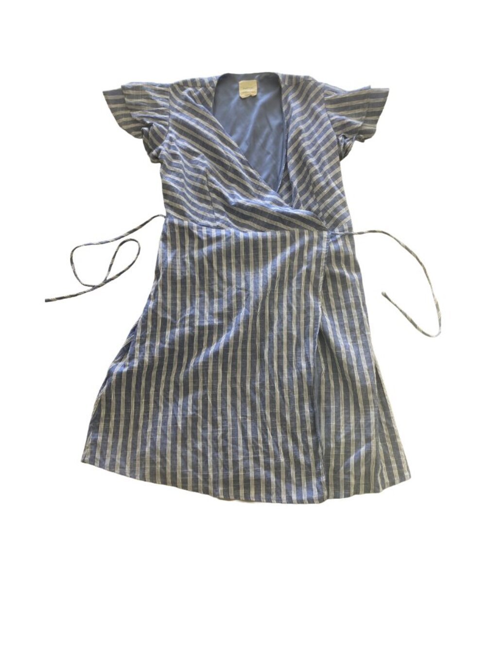 Harper Heritage Blue Wrap Dress Granola Peasant Cottagecore Coastal Prairie